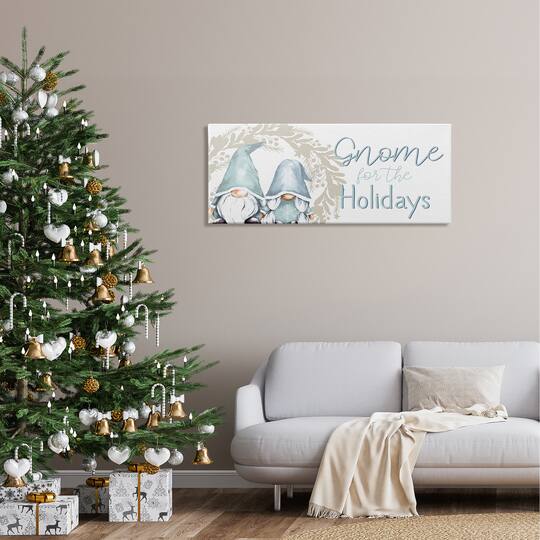 Stupell Industries Gnome For The Holidays Phrase Canvas Wall Art
